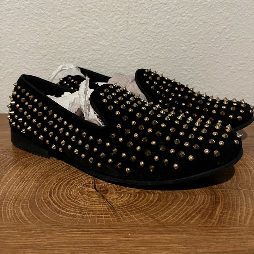 Steve Madden Studded Velvet Smoking Shoes Size 9